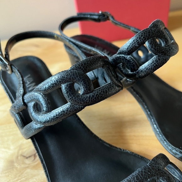 VANELI LEANNE PEBBLE SANDAL 9.5 STRAPPY LEATHER SUMMER VACATION CHUNKY SLINGBACK - Picture 6 of 12